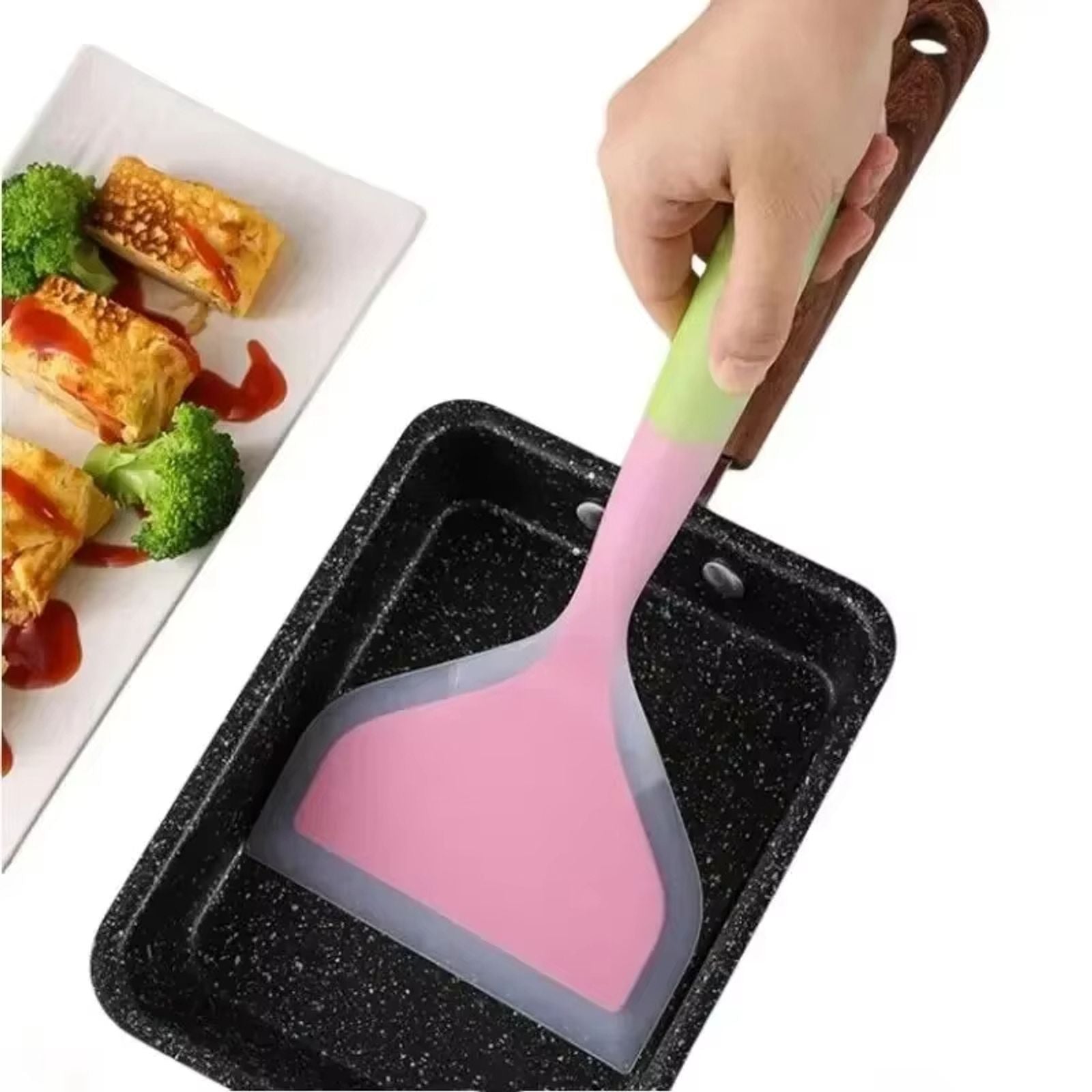 Silicone Pancake Spatula - High Temp Resistant Kitchen Tool