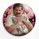 Pedro Pascal Pink Cute Soft Button Pin Brooch Jewelry