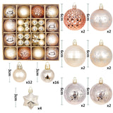 44Pcs Christmas Ball Ornaments for Home Decor