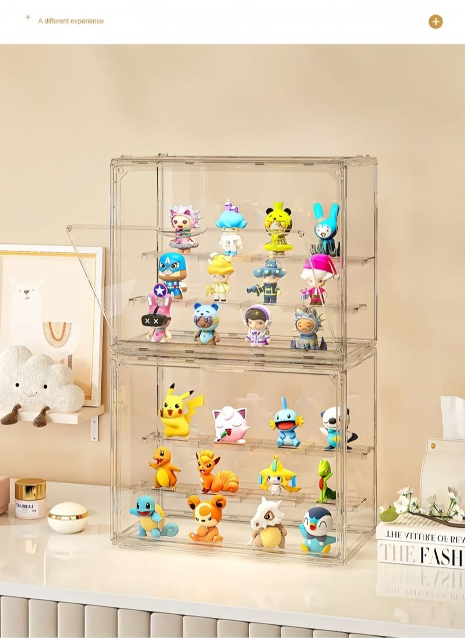 Three Layer Acrylic Display Rack for Dolls and Models