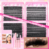 DIY Lash Extension Kit with 720pcs Lash Clusters