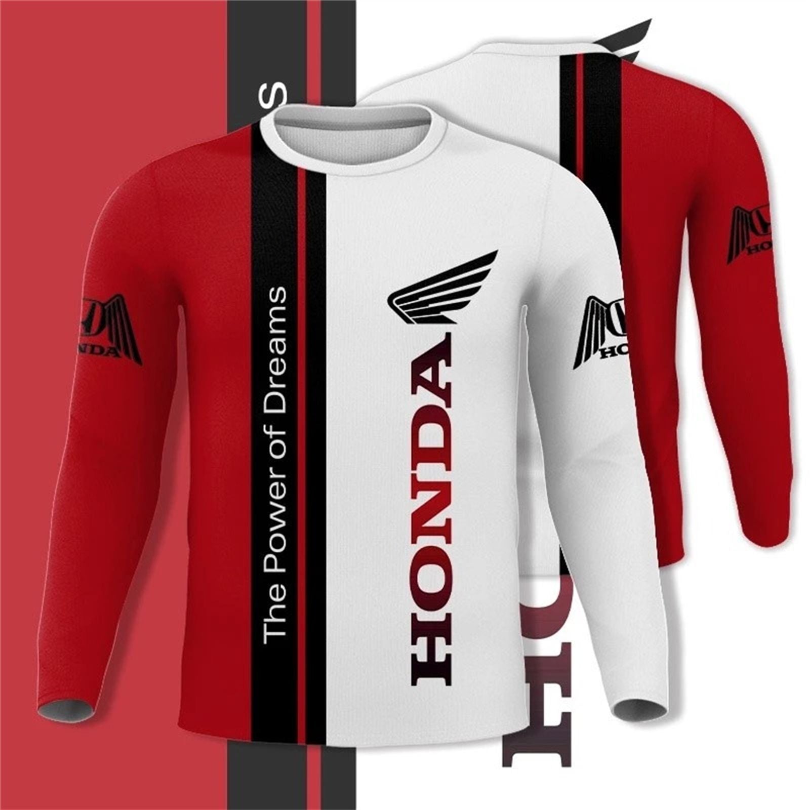 Honda Racing 3D Printed Long Sleeve T-shirt