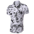 Men's Summer Letter Print Short-Sleeved Hawaiian Shirt
