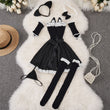 Black Cute Lolita Mini Dress with Ruffle Bow