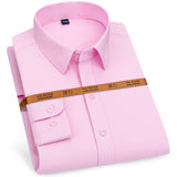 Men's Slim-Fit Long Sleeve Dress Shirt - Breathable & Iron-Free