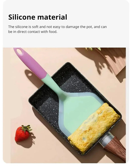 Silicone Pancake Spatula - High Temp Resistant Kitchen Tool