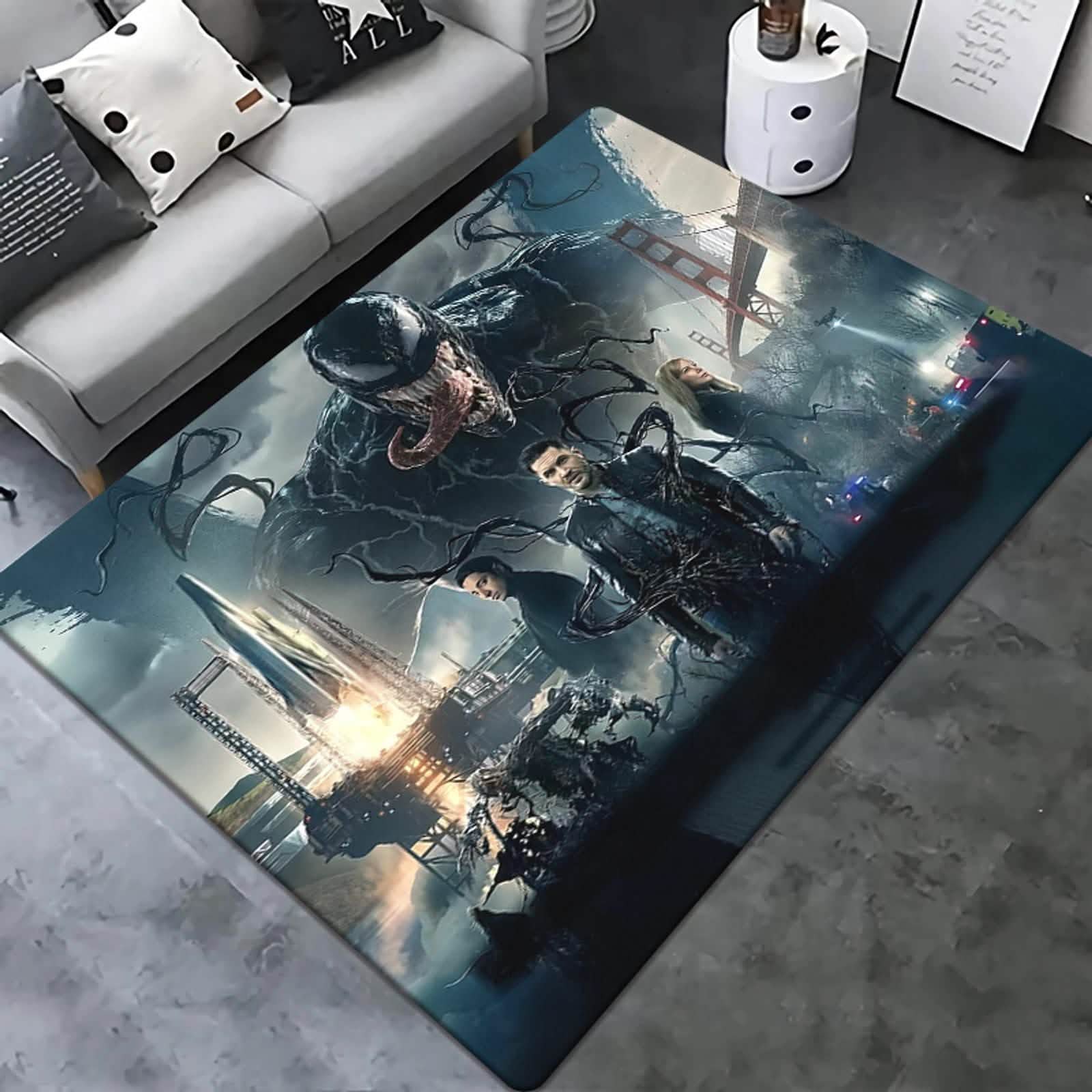 Venom Themed Carpet for Living Room, Bedroom, and More