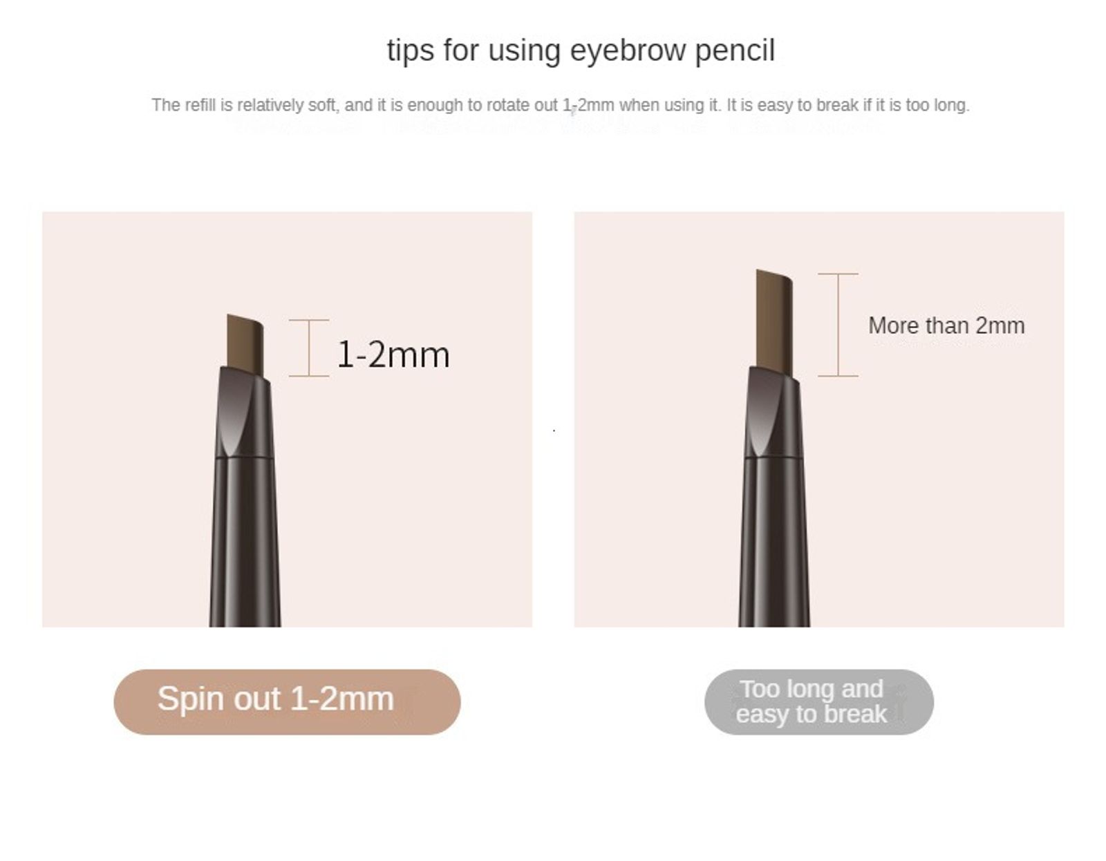 2 in 1 Waterproof Eyebrow Pencil - Long Lasting & Easy to Use