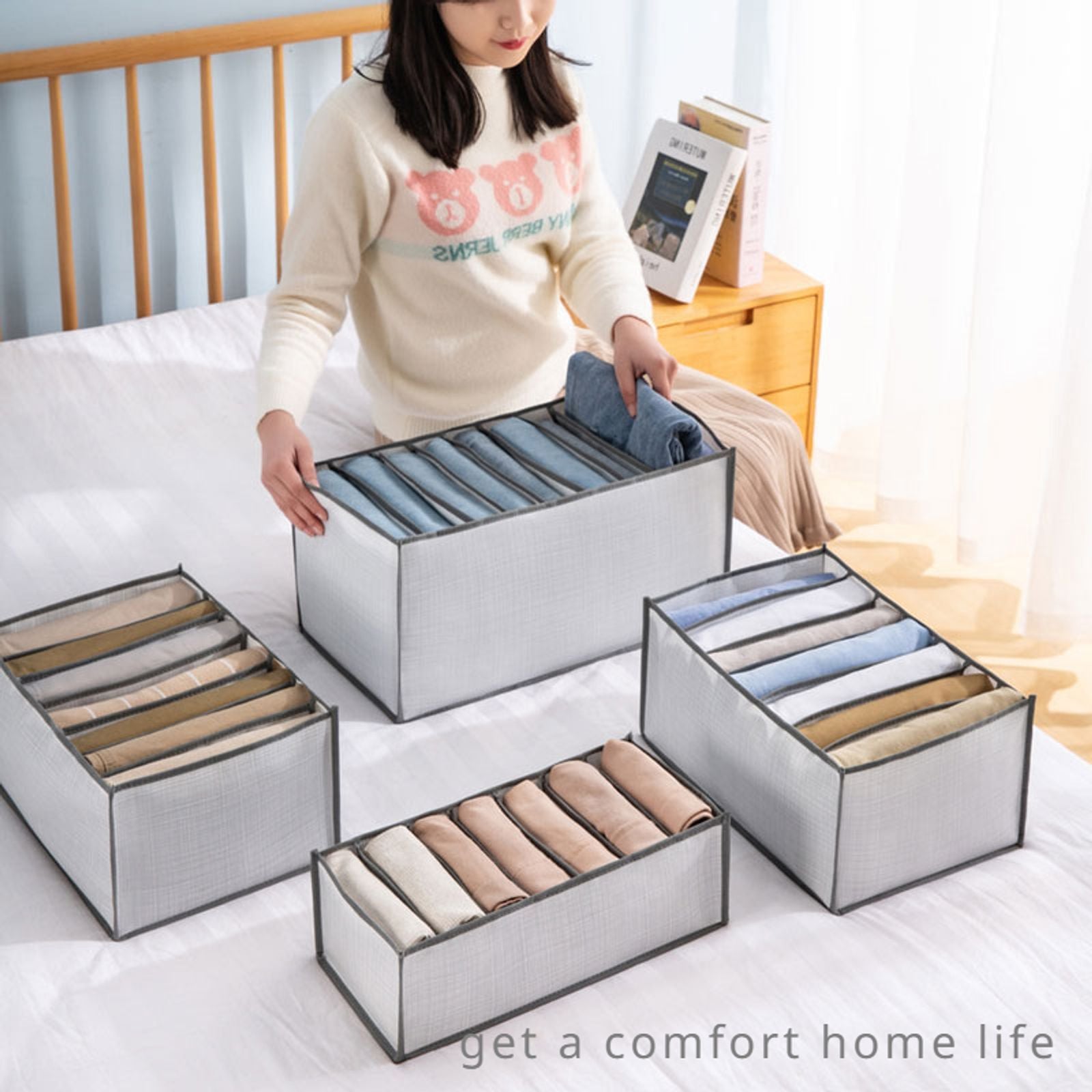 Pants and Jeans Storage Box - Organizer for Underwear and Socks
