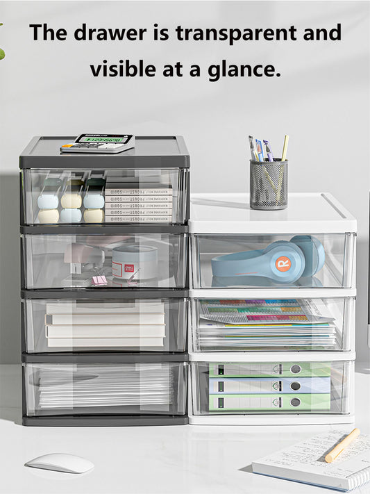 Medium Desktop Storage Box with Drawer – Office Organizer
