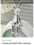 2PC Long-Eared Rabbit Ornaments for Home Decoration
