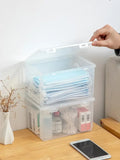 2PCS Transparent Large Capacity Mask Storage Box