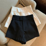 Women’s High Waisted A-Line Black Shorts