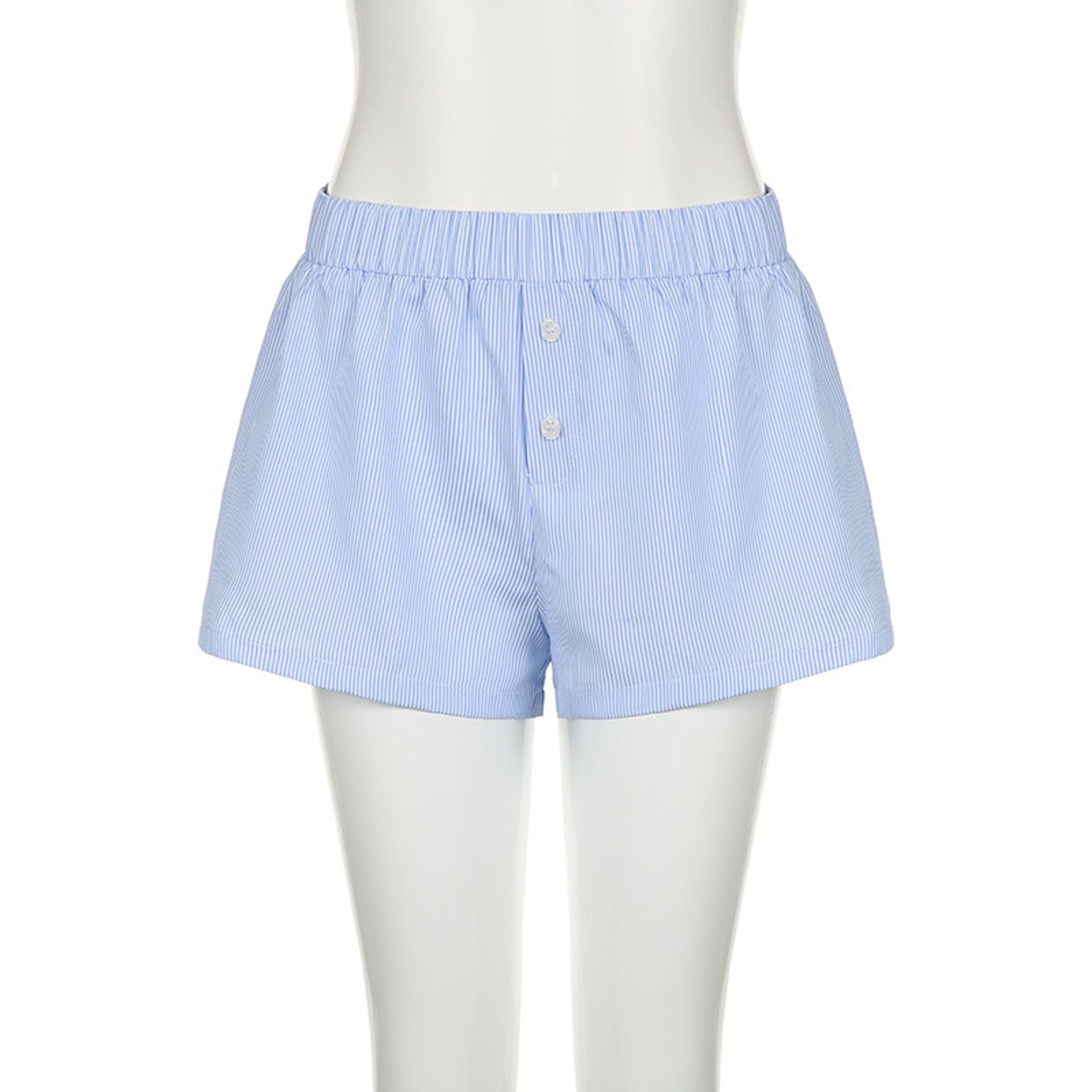 Striped Print Casual Shorts for Women