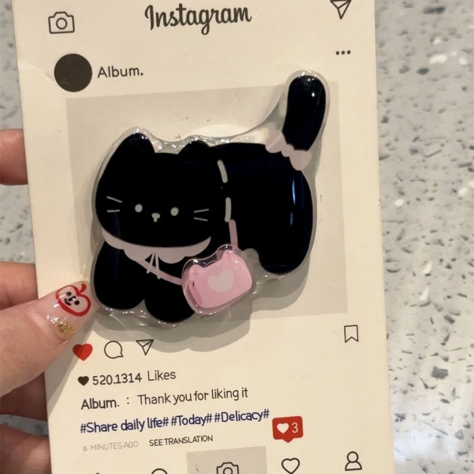 Korean Cute Cartoon Kawaii Kitten Grip Tok Phone Holder