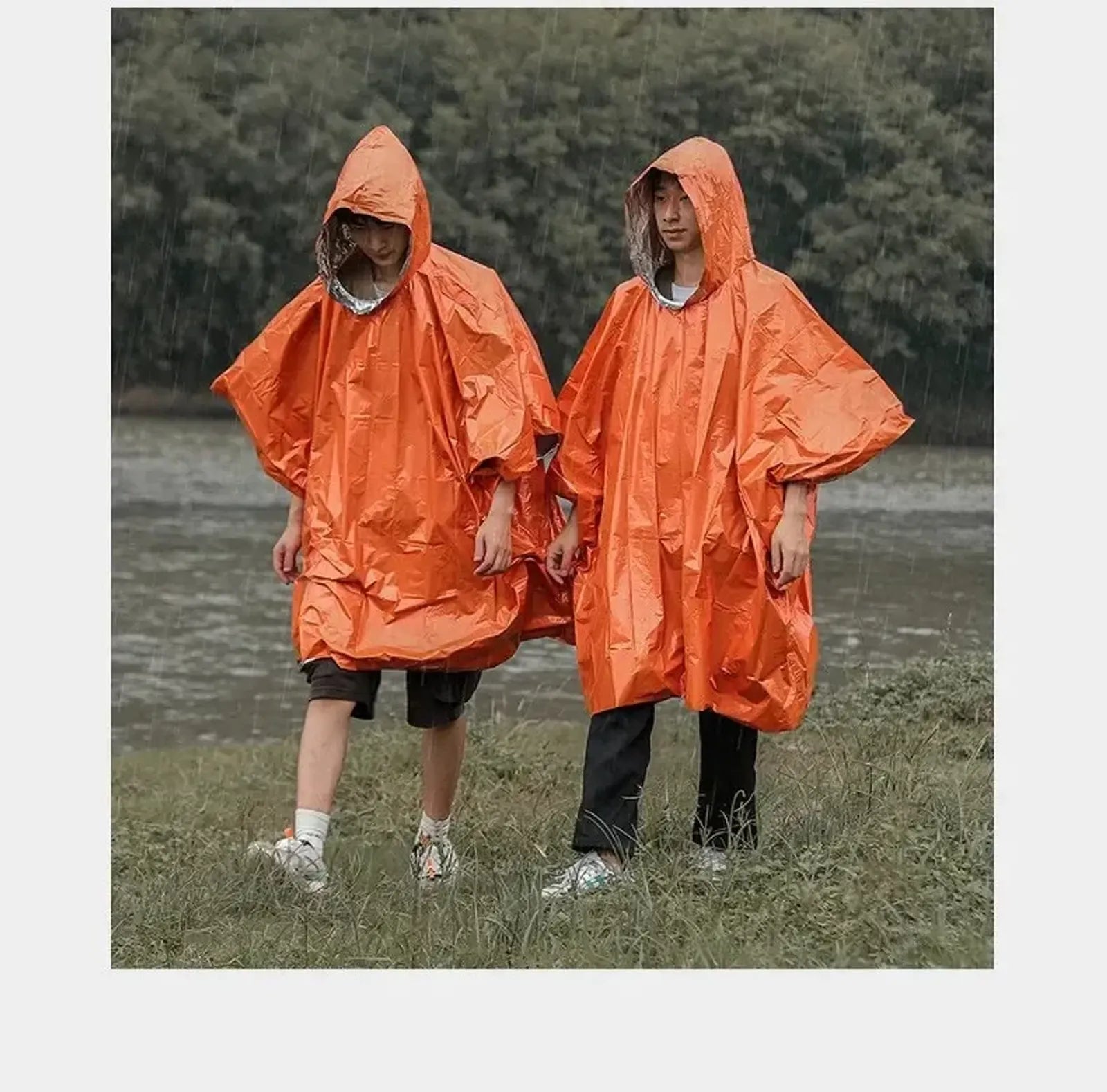 Waterproof Emergency Raincoat Poncho for Camping