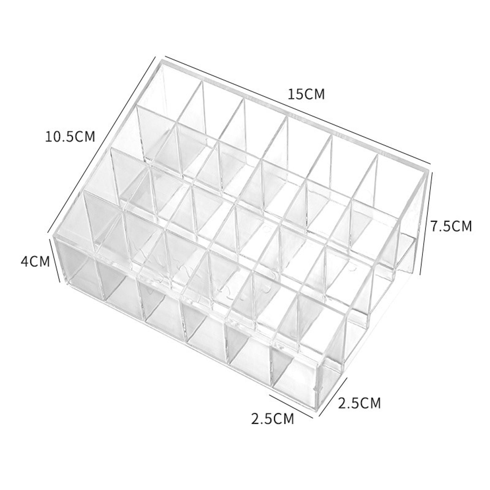 Clear Lipstick Stand Case Makeup Organizer