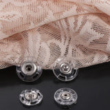 5 Pairs Plastic Transparent Hidden Snap Buttons for Coats
