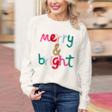 Merry & Bright Christmas Sweatshirt for Women