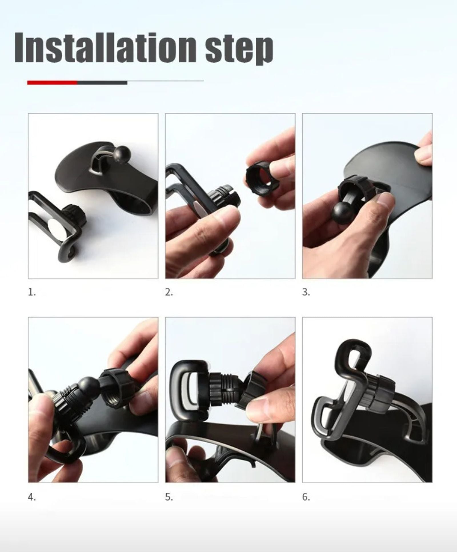 Universal Car Phone Holder - 360° Rotatable Dashboard Stand