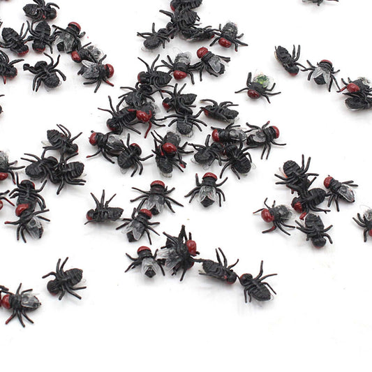 100 Pcs Plastic Fake Flies for Halloween Pranks