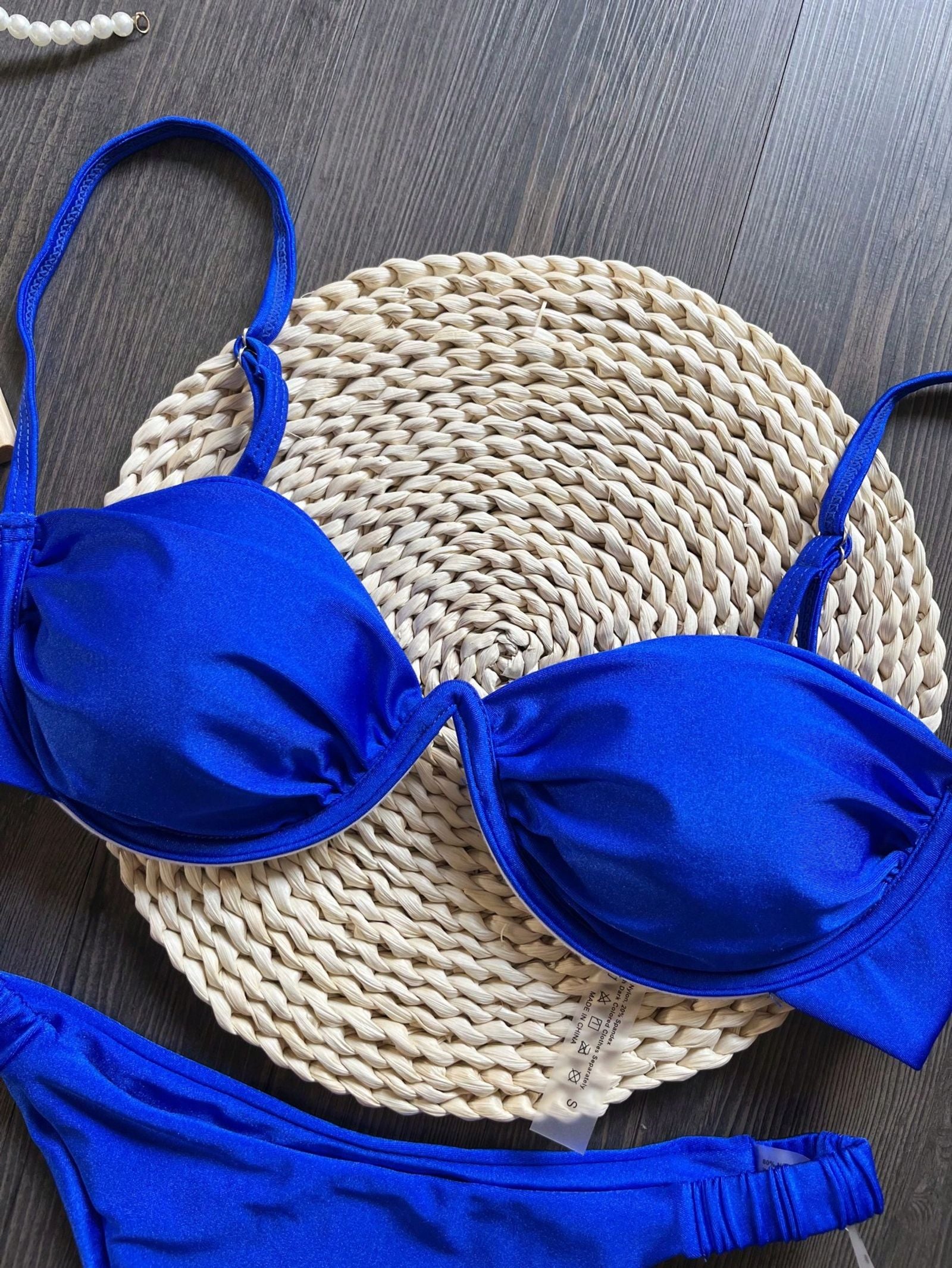 Sexy 3D Flower Bikini Set - V Wire Underwired Swimsuit