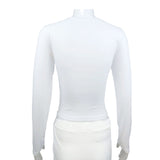 Women’s Slim Fit Long Sleeve T-shirt with Square Collar