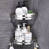 304 Stainless Steel Bathroom Corner Shelf - Wall-Mounted
