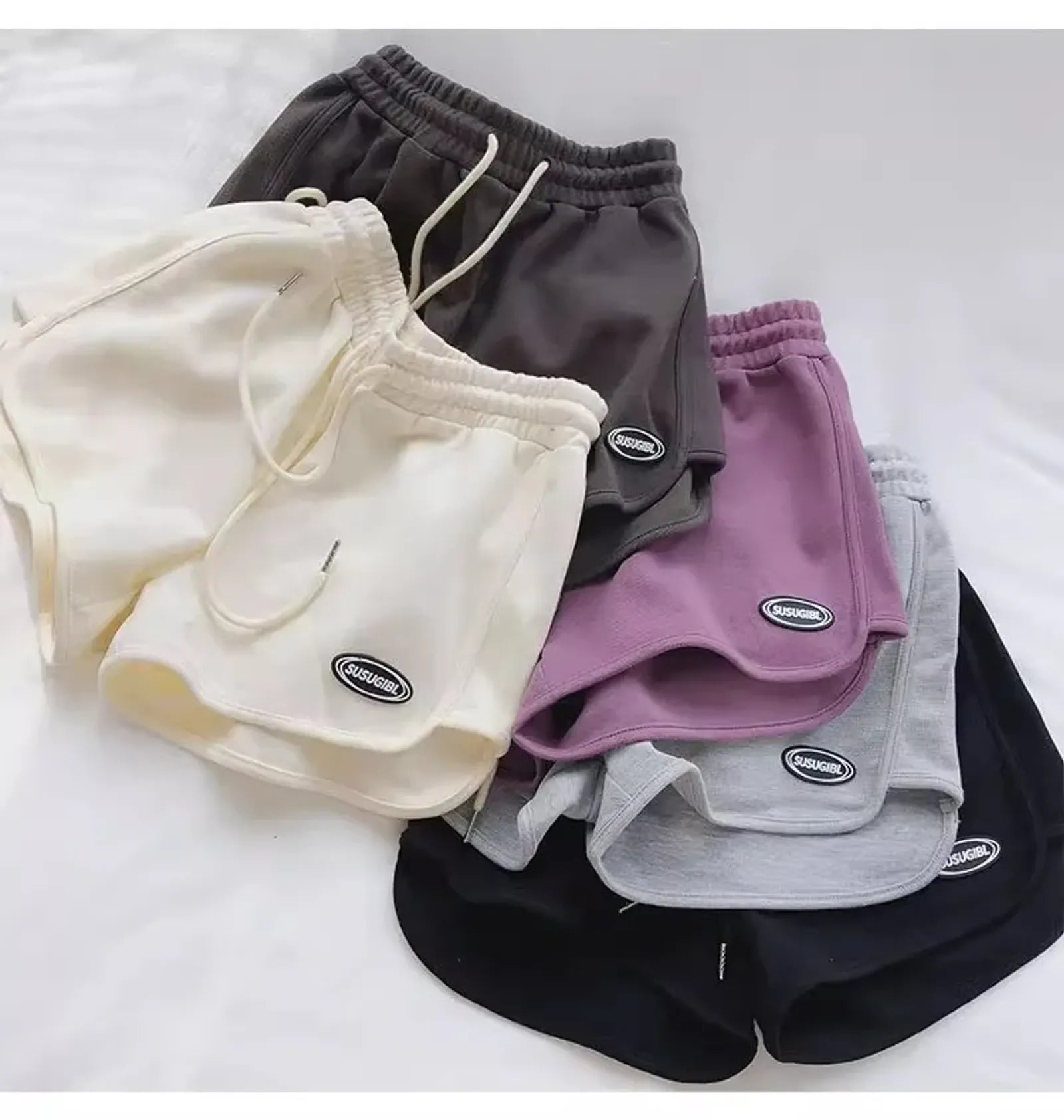 Women's High Waist Loose Drawstring Sports Shorts