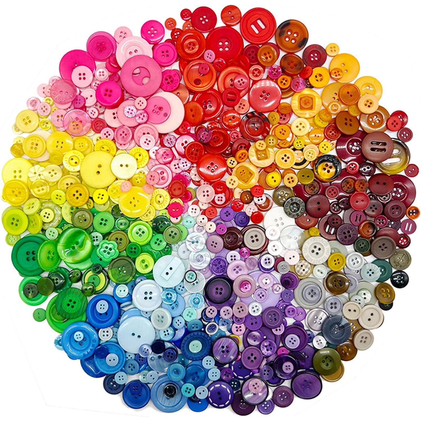 50g Pack Mix Size Color Resin Sewing Buttons