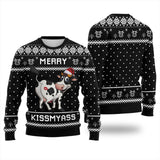 Funny Cow Santa Hat Christmas Ugly Hoodie for Women