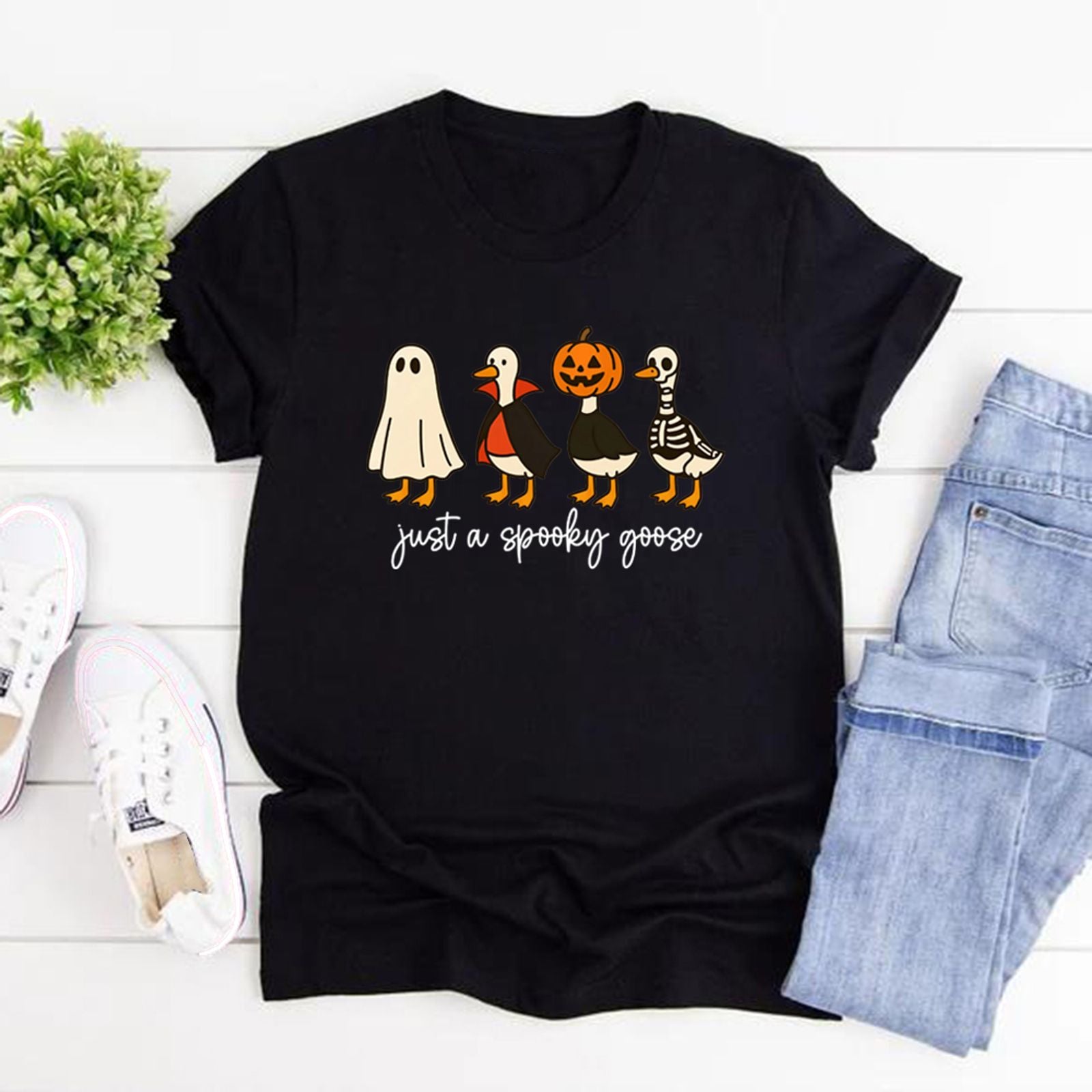 Just A Spooky Goose T-shirt for Halloween