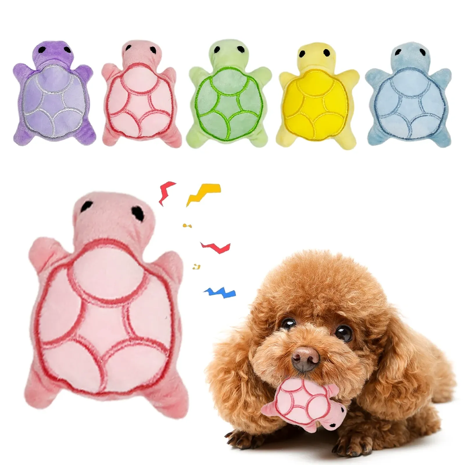 Mini Turtle Plush Chew Toy for Puppies
