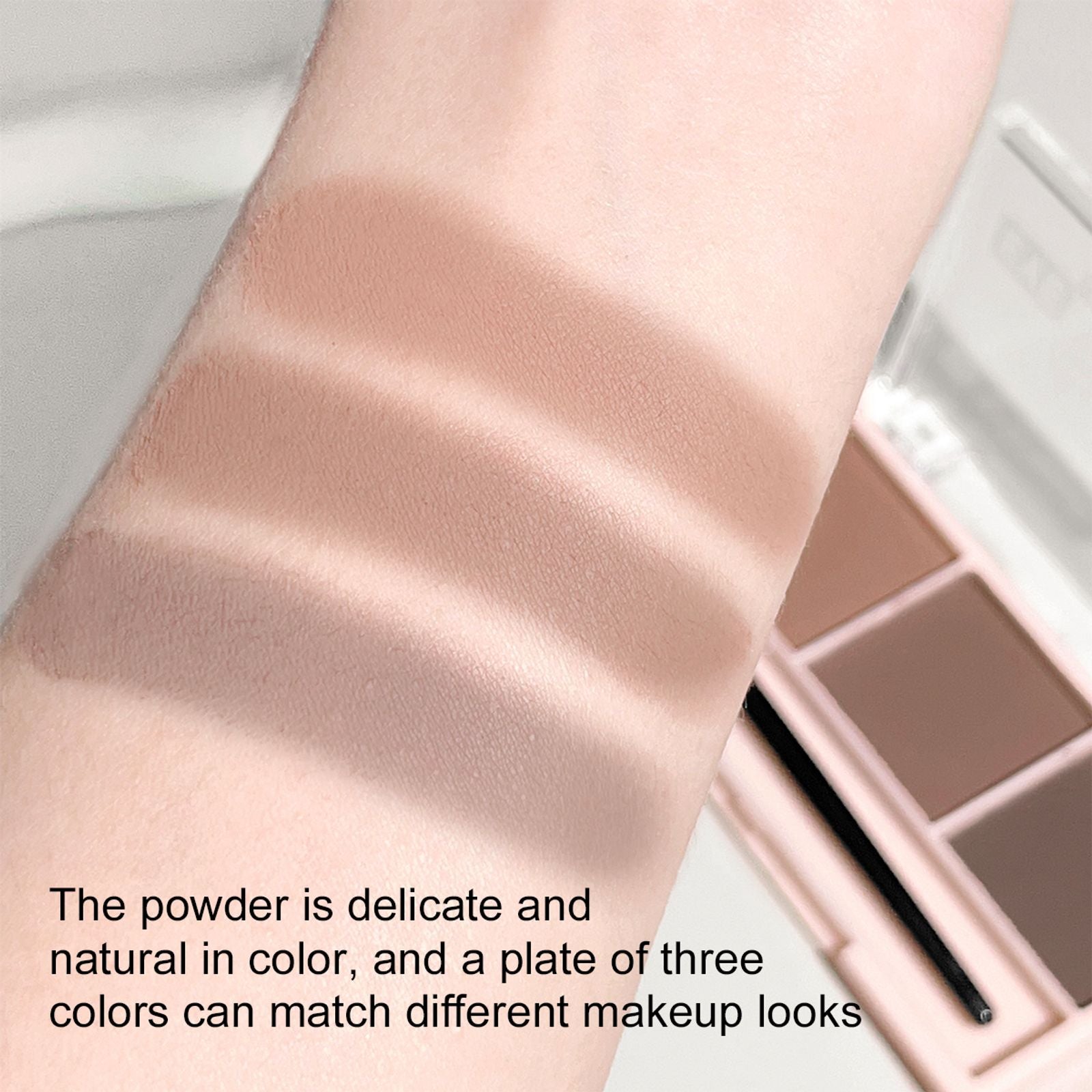 3-Color Brow Powder Set with Brush