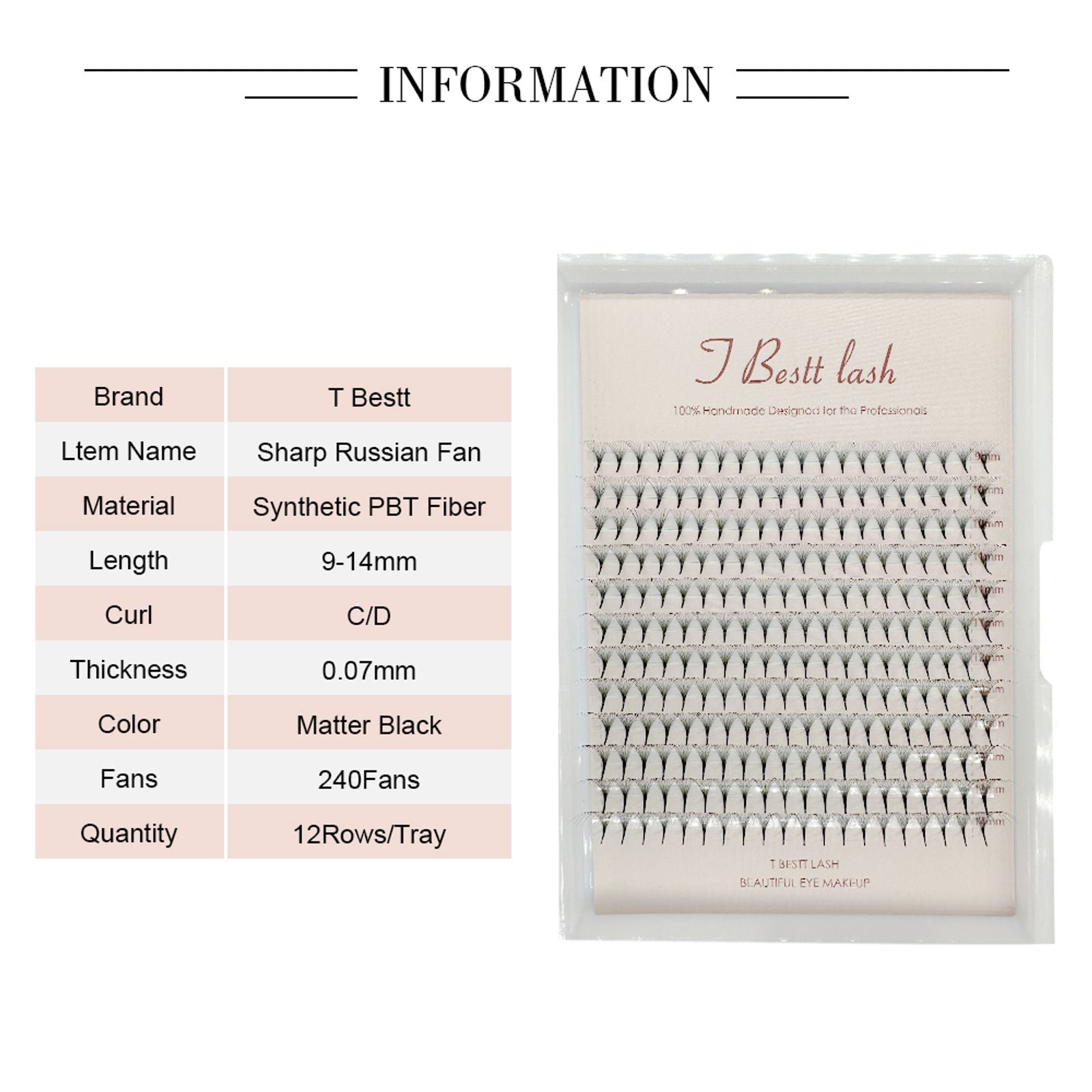 Russian Volume Premade Fans Mink Eyelashes