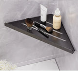 Wall-Mounted Triangle Drain Shelf with Hooks