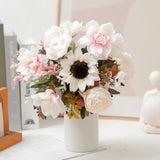 Artificial Peony Orchid Silk Bouquet for Weddings & Decor