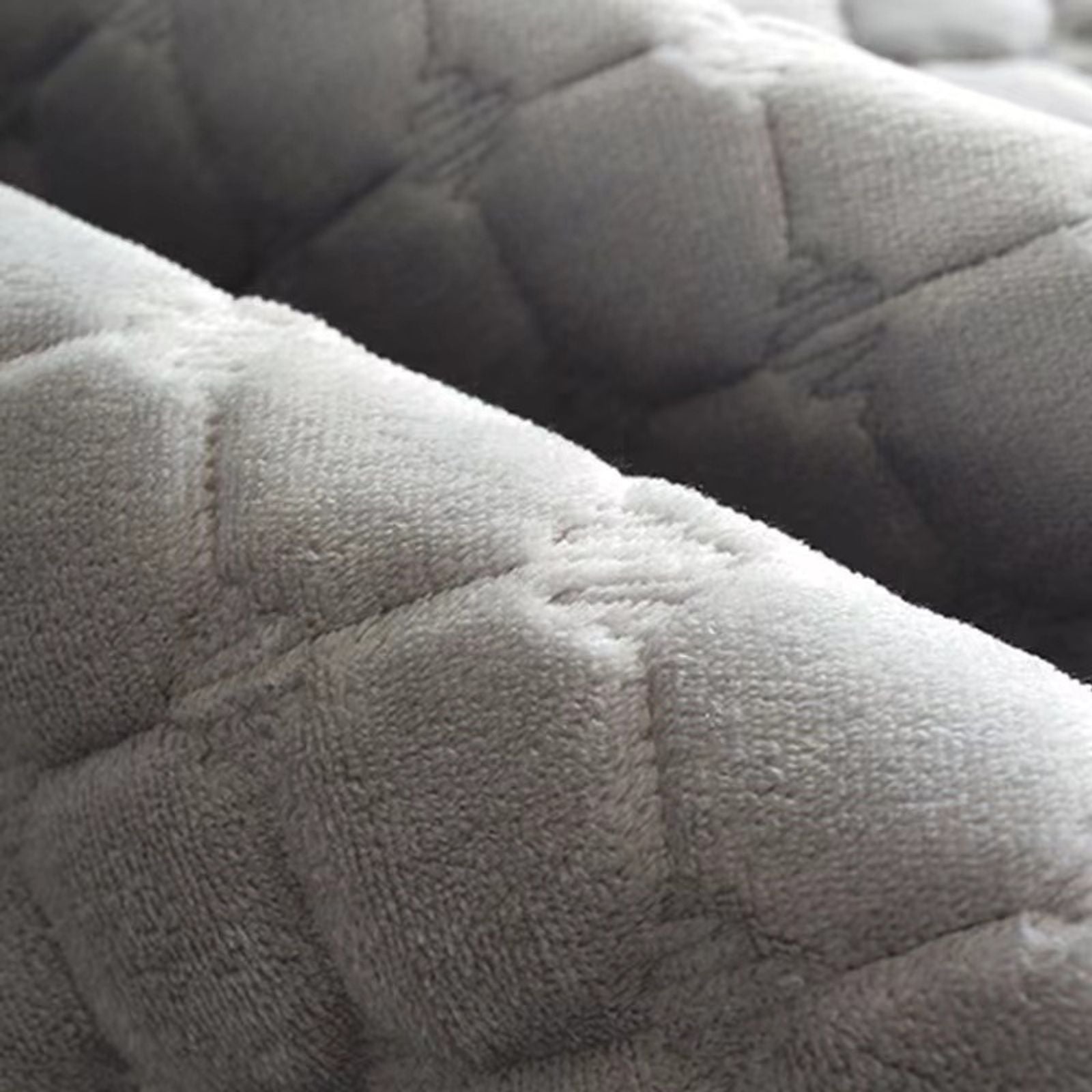 Solid Red Soft Flannel Quilted Sofa Towel Cover