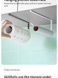 Wall-Mounted Paper Roll and Towel Holder