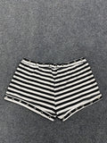 Korean Style Y2K Black and White Striped Shorts