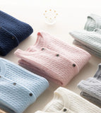 Women’s O Neck Long Sleeve Cable Knit Cardigan Sweater