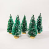 Mini Christmas Tree Ornament Set - 5/8pcs Decorative Cedar Pine