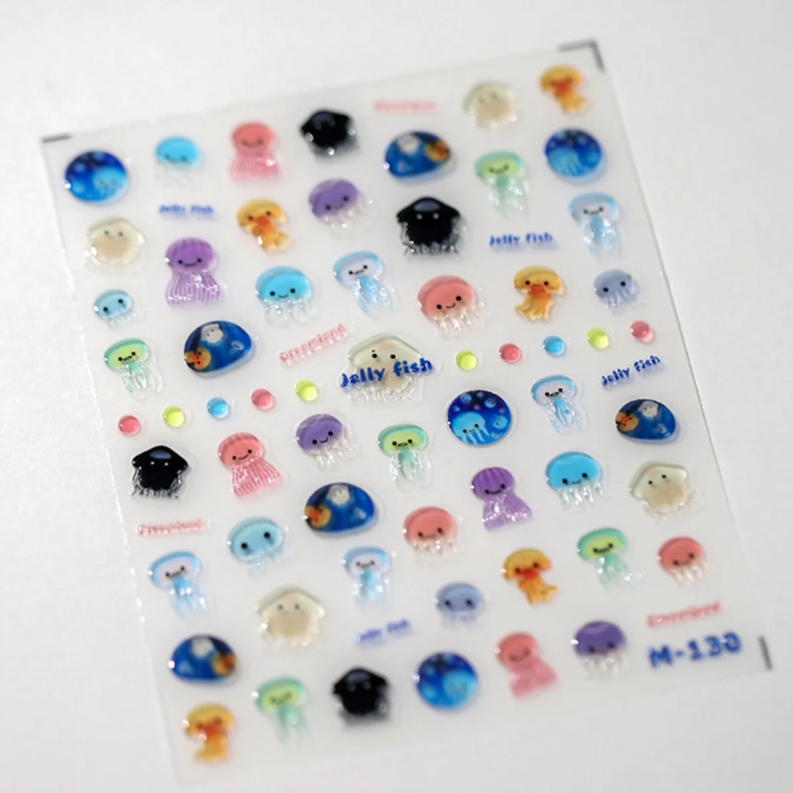 5D Kawaii Jellyfish Nail Art Stickers