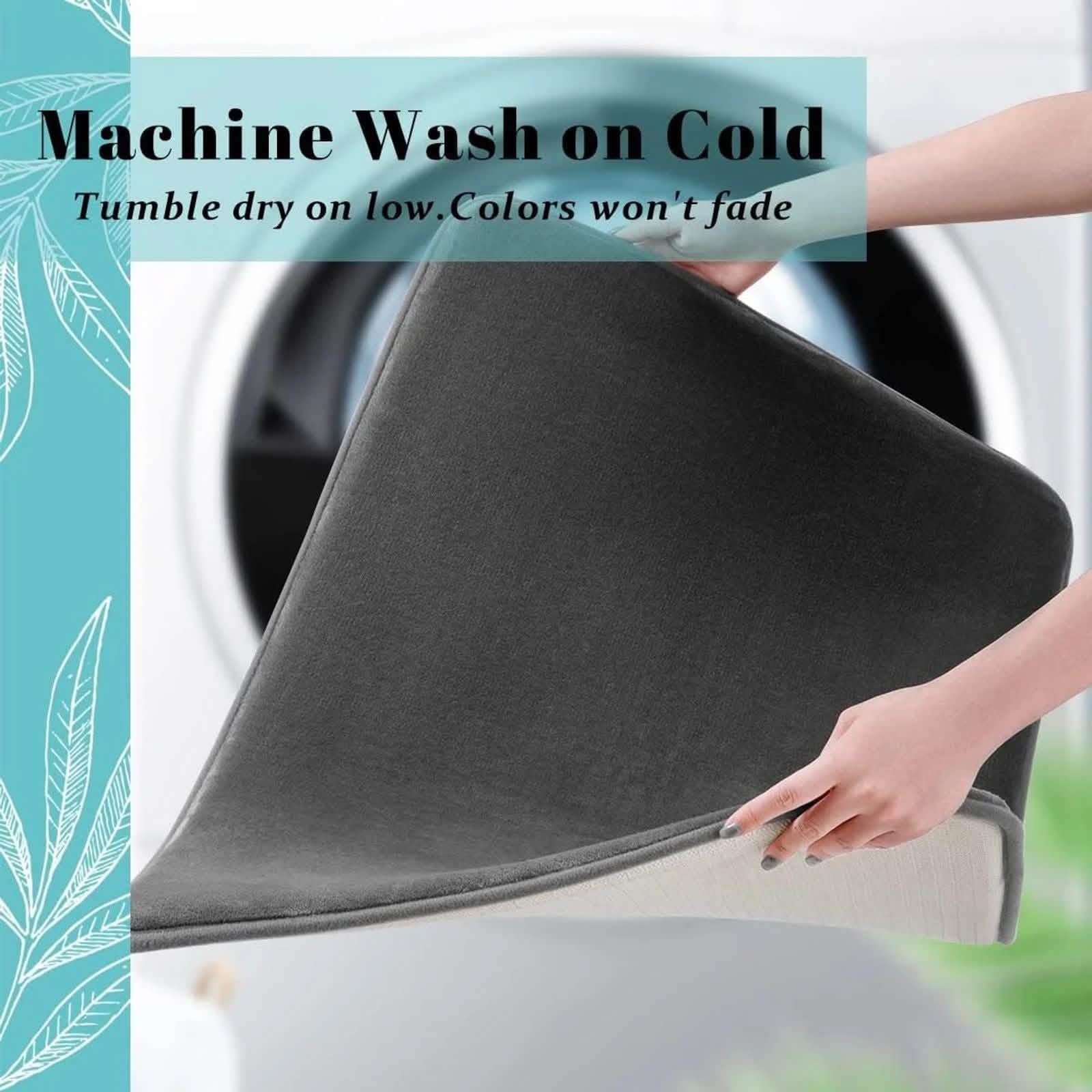 Non-Slip Coral Velvet Bath Mat