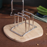 Space-Saving Stainless Steel Pot Lid and Cutting Board Organizer
