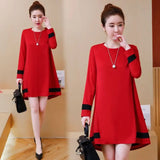 Plus Size Women's Long Sleeve T-Shirt Dress