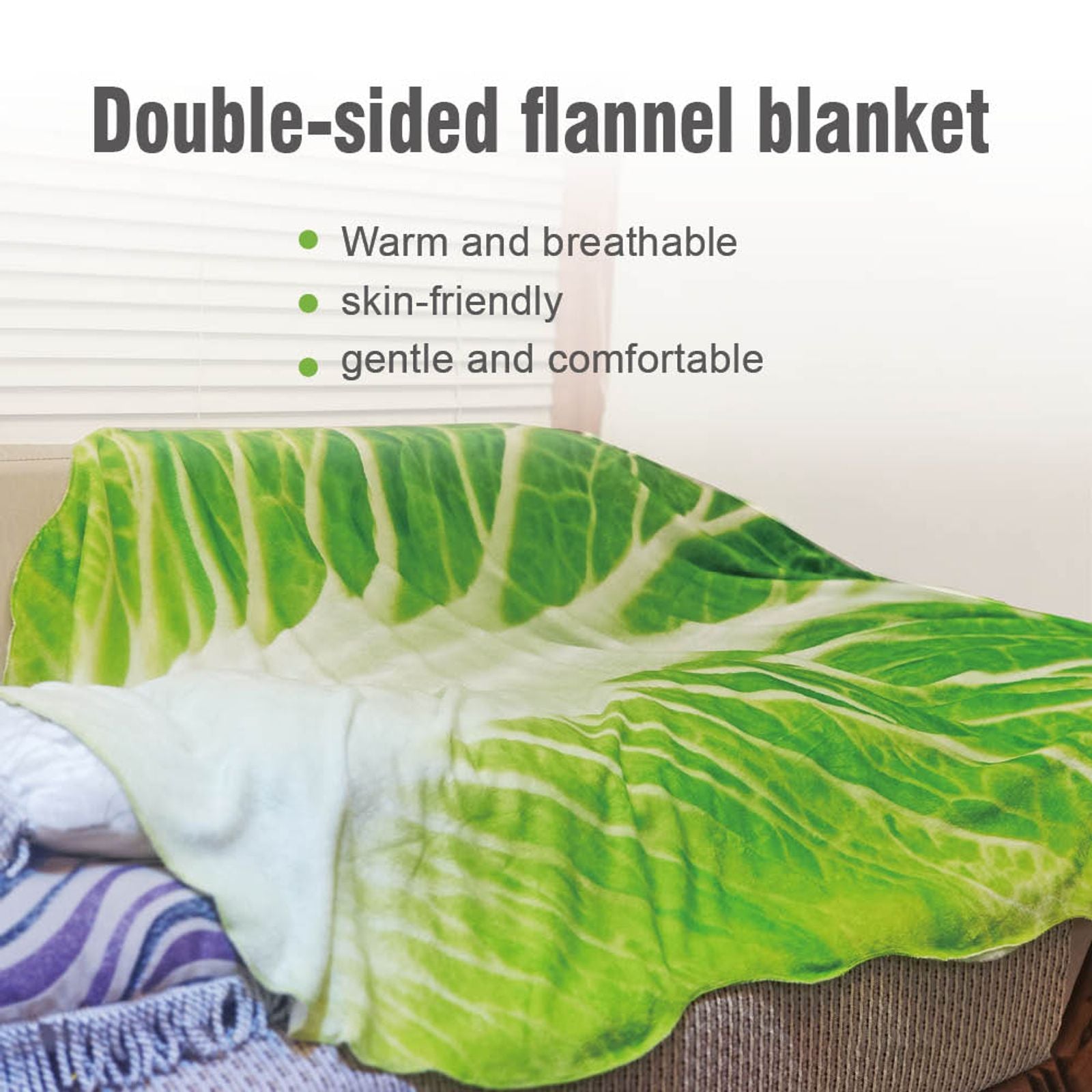 Cabbage-Shaped Plush Throws for Relaxation