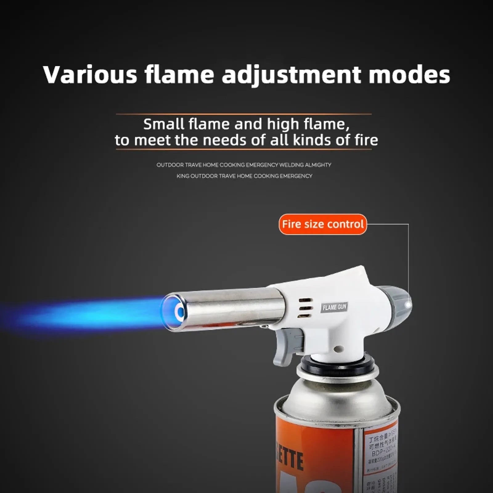 AutoIgnition Butane Gas Torch for Cooking and Camping
