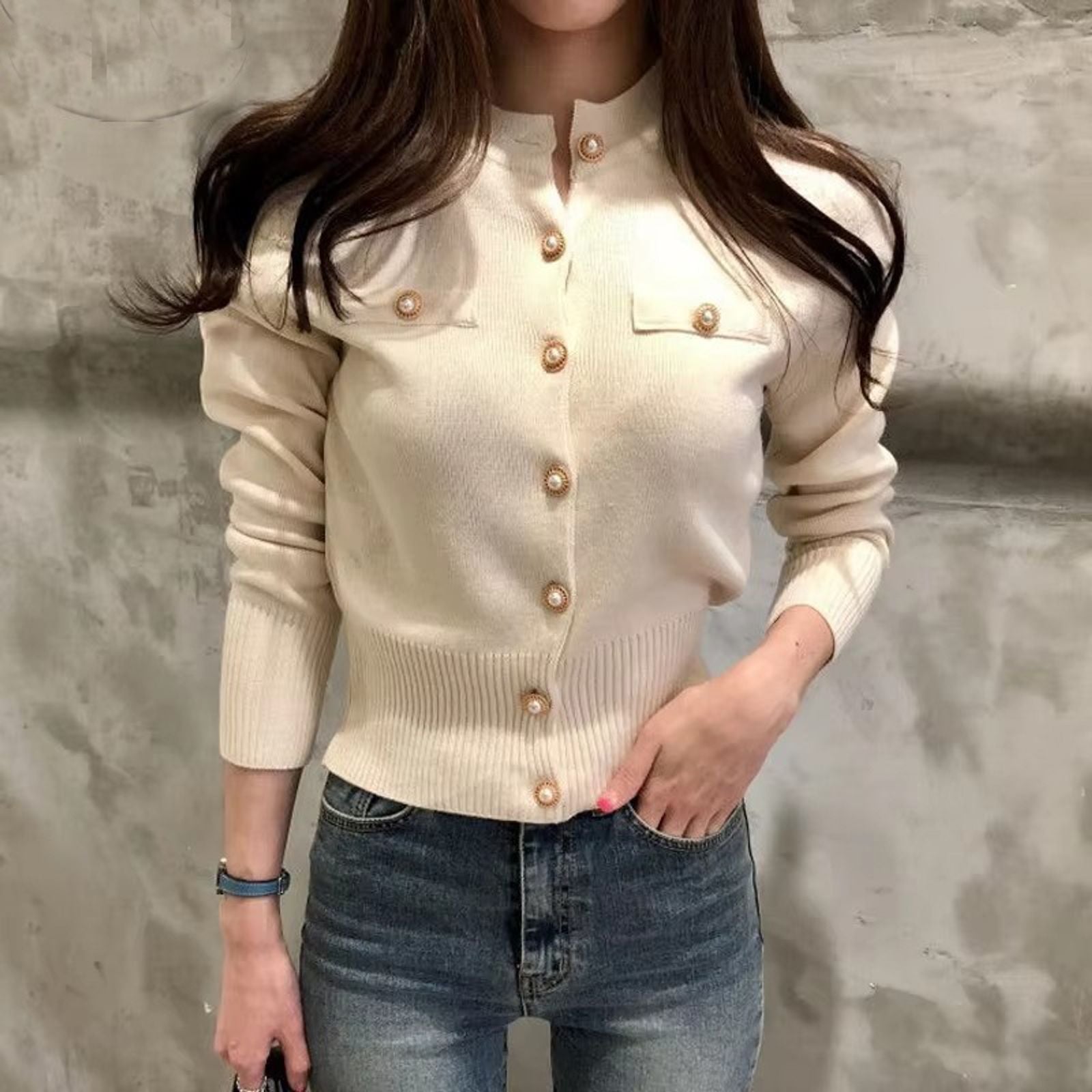 2025 Autumn Long Sleeve Knitted Cardigan for Women