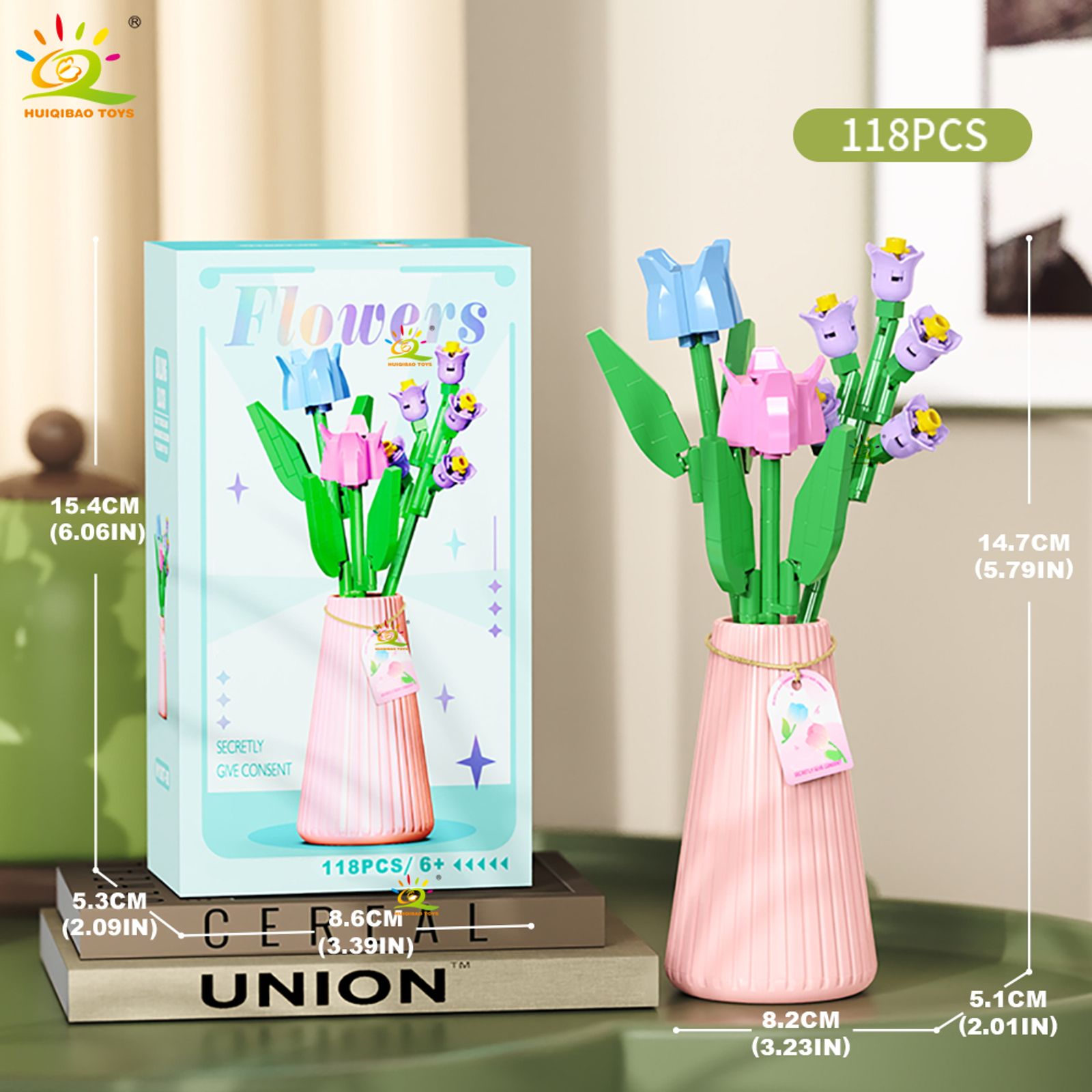 Eternal Flower Bouquet Building Block Model